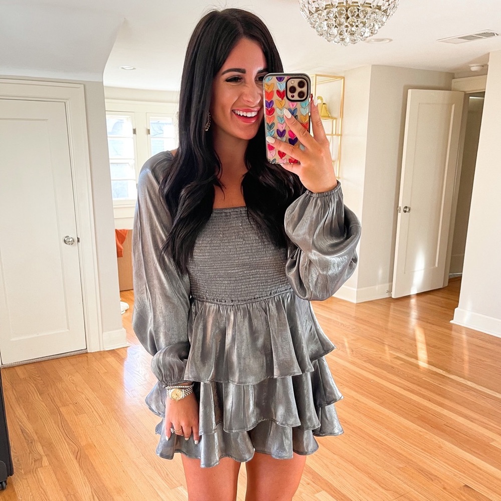 Red Dress Boutique Shimmering Silver Dress